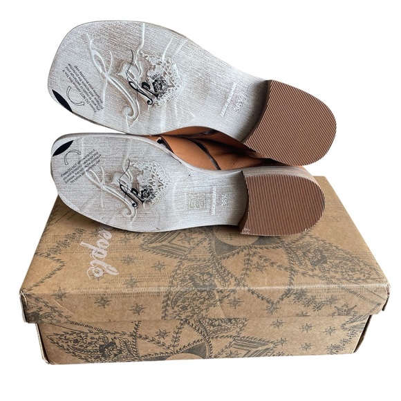 New Free People Sun Valley Leather Sandals Sienna Tan Size 6.5 - Picture 12 of 12